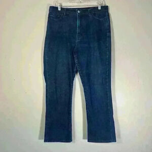 Kate Spade Saturday Dark Wash Denim Jeans Size 32 Cropped Straight Leg Stretch